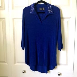 CHICO’S TRAVELERS COBALT TUNIC